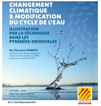 Conférence “Changement climatique et modification du cycle de l’eau”.