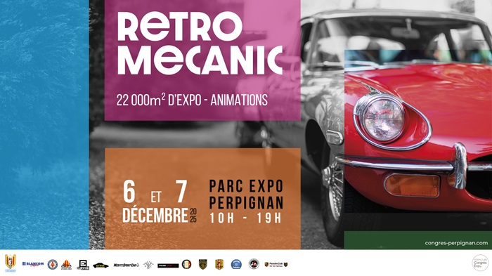 Perpignan accueille la 5ᵉ édition du salon Rétro Mecanic les 6 et 7 décembre