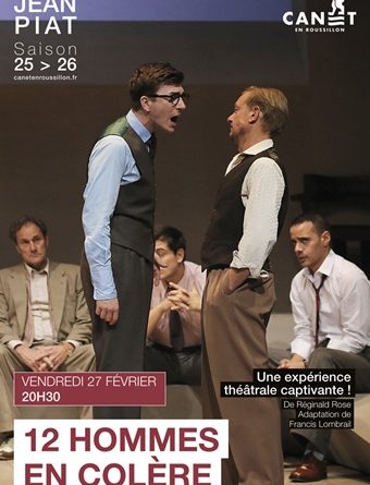 « 12 hommes en colère » au théâtre Jean Piat le 27 février 2026 à 20h30