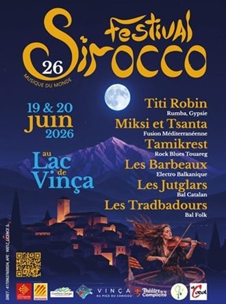 Le Festival Sirocco 2026, une 26ᵉ édition au bord du lac de Vinça